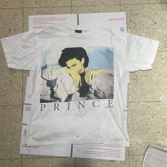 White vintage prince act 1 1991 tour T-Shirt